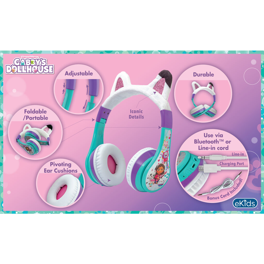 Gabby's Dollhouse Gabby's Dollhouse - junior headphones with ears