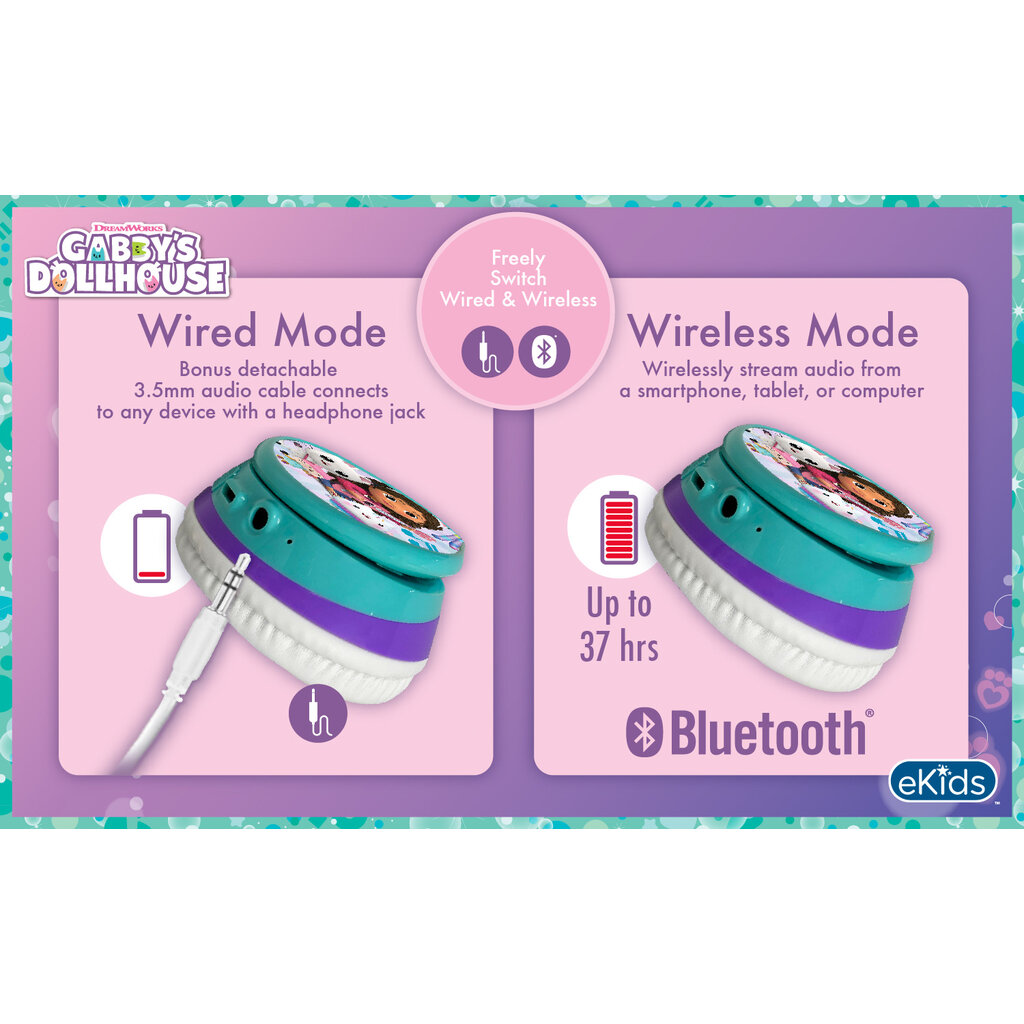 Gabby's Dollhouse Gabby's Dollhouse - junior headphones with ears