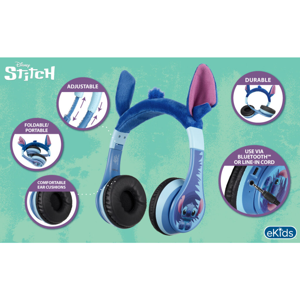 Stitch Stitch - junior bluetooth headphones with ears