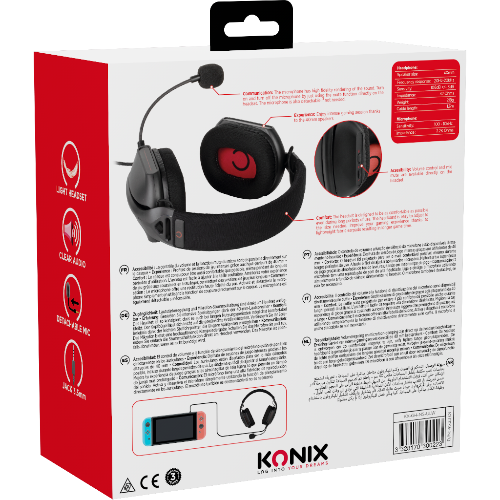 Konix Skylite - Switch gaming headset