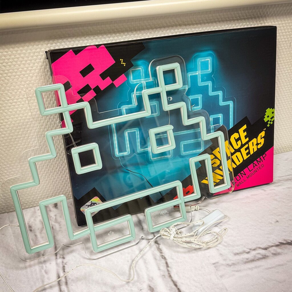 Space Invaders Space Invaders - game icon - neon light
