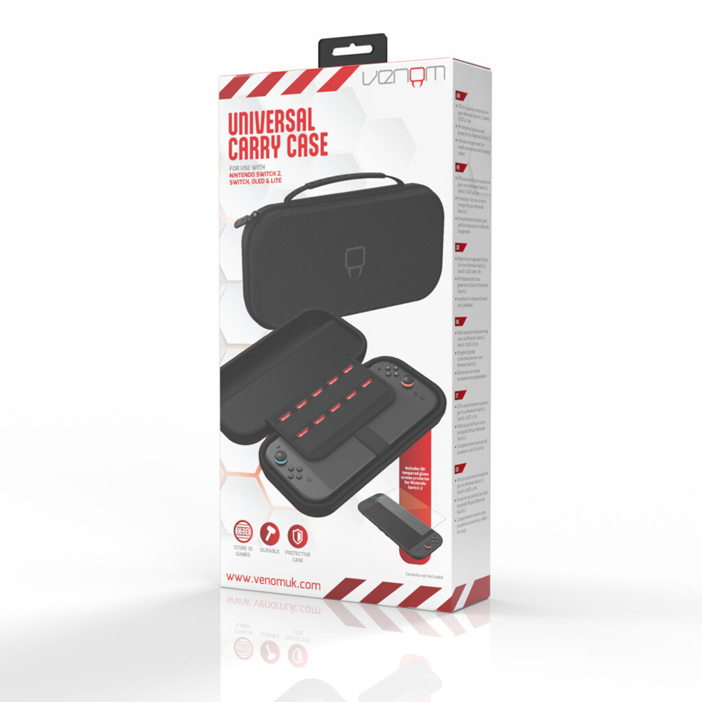 Venom Venom - Switch 2 - beschermcase met opbergvakken en screen protector