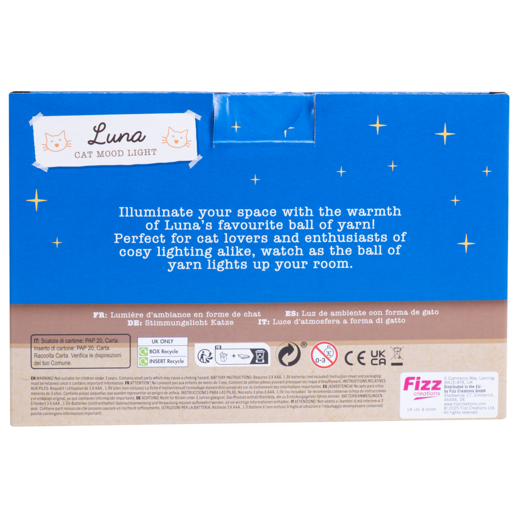 Fizz Creations Luna the Cat - mood light