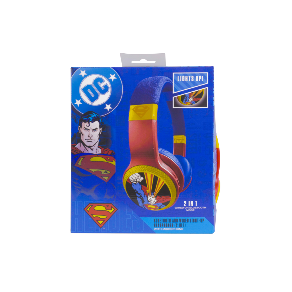 Superman Superman - draadloze kinderkoptelefoon - LED-verlichting