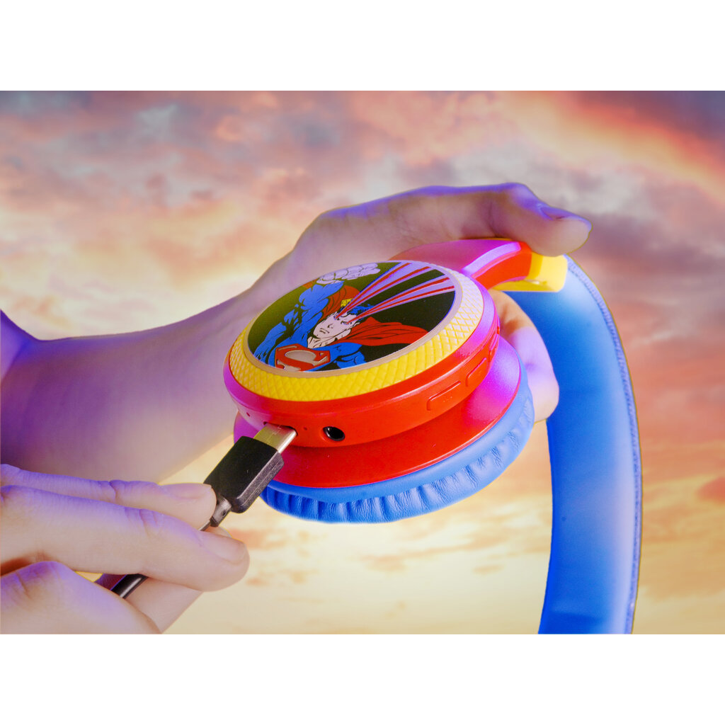 Superman Superman - draadloze kinderkoptelefoon - LED-verlichting