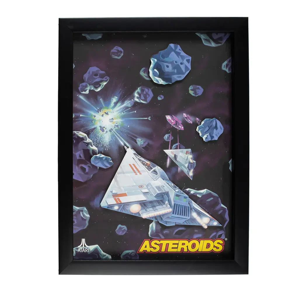 Atari Atari - Asteroids - 3D wall art frame