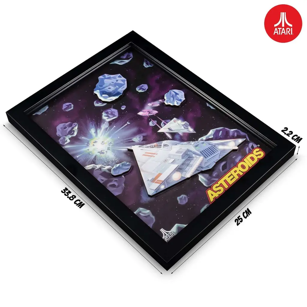 Atari Atari - Asteroids - 3D wall art frame