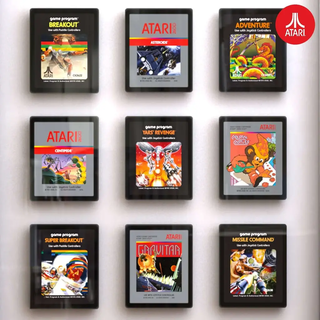 Atari Atari - Classic game cartridges - 3D wall art frame