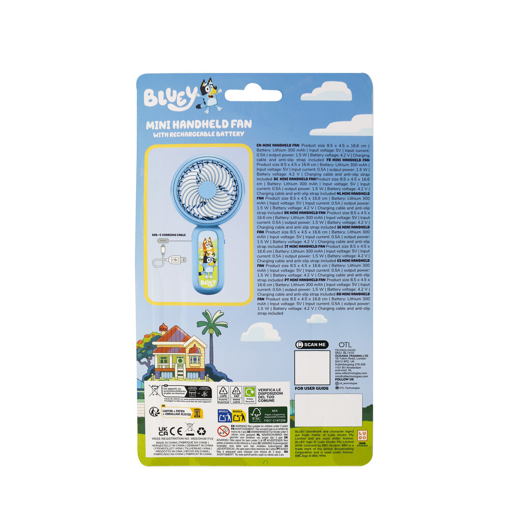 Bluey Bluey - mini handheld fan
