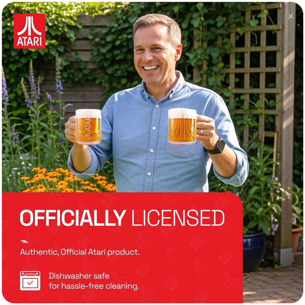 Atari Atari - 3D logo - bier/frisdrank glas - 600ml