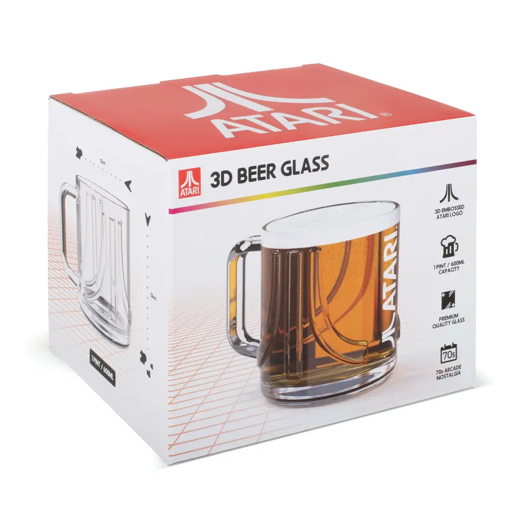 Atari Atari - 3D logo - bier/frisdrank glas - 600ml