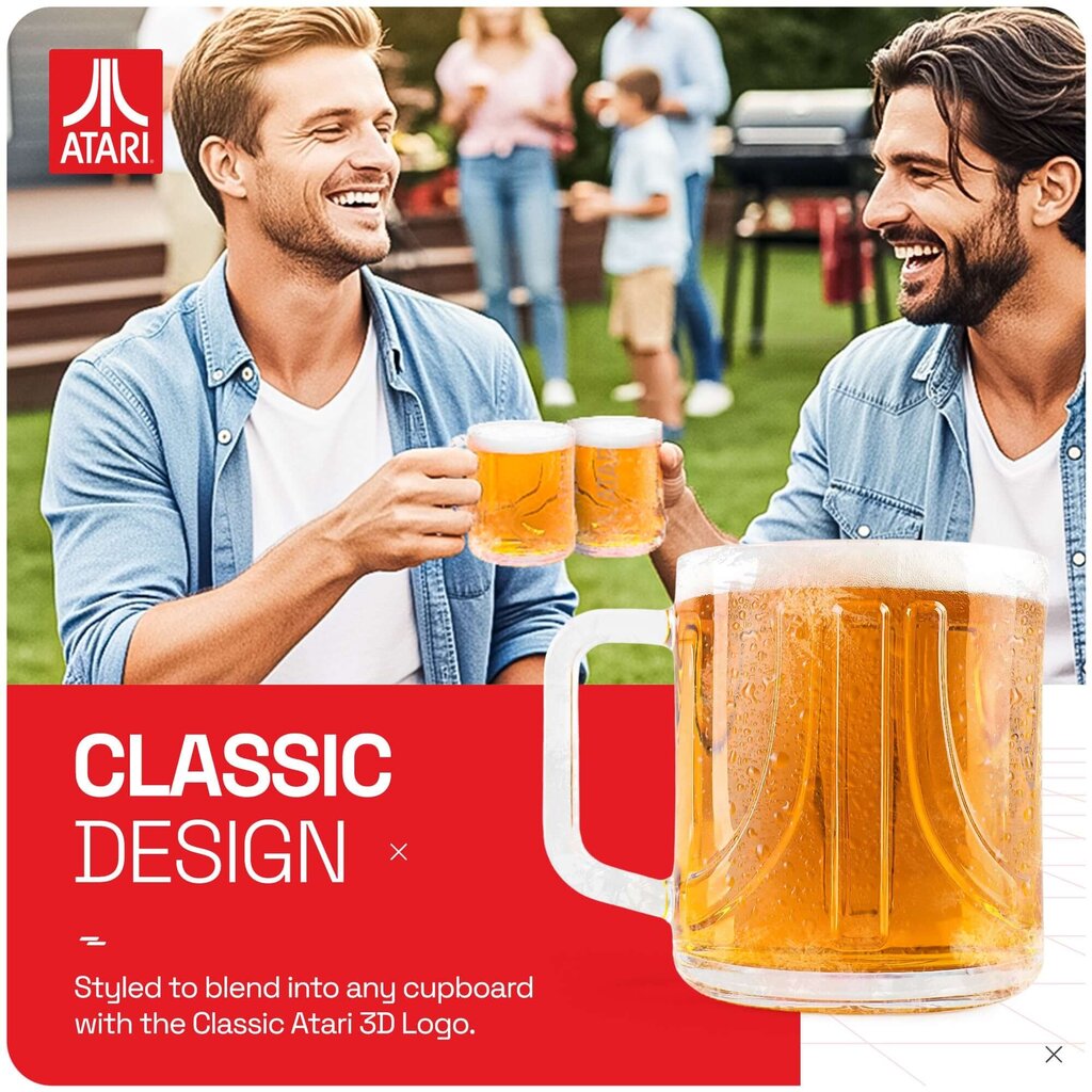 Atari Atari - 3D logo - bier/frisdrank glas - 600ml