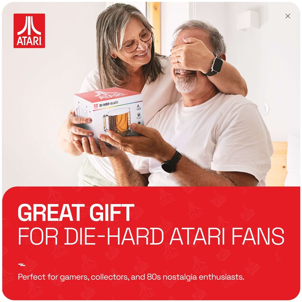 Atari Atari - 3D logo - bier/frisdrank glas - 600ml
