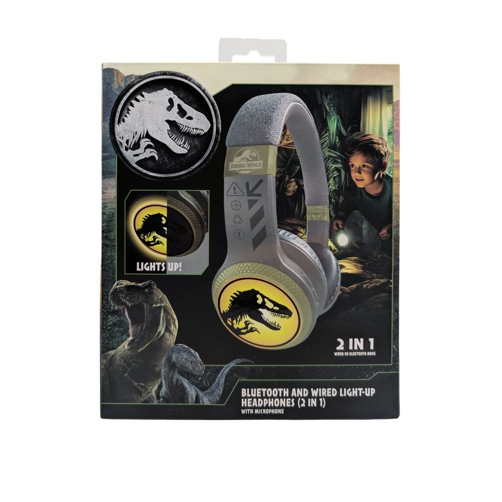 Jurassic World  Jurassic World - junior bluetooth headphones - with led lights