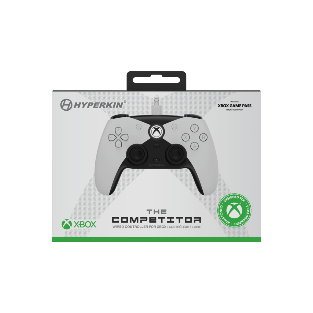 Hyperkin Hyperkin - Competitor Wired Controller for Xbox X | S | One and Windows 11|10 (white)