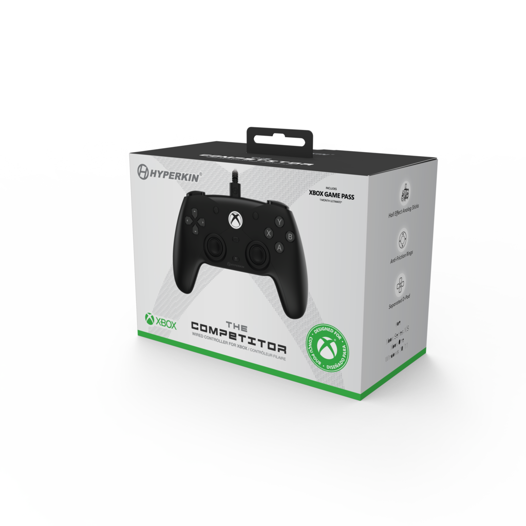 Hyperkin Hyperkin - Competitor Wired Controller for Xbox X | S | One and Windows 11|10 (black)