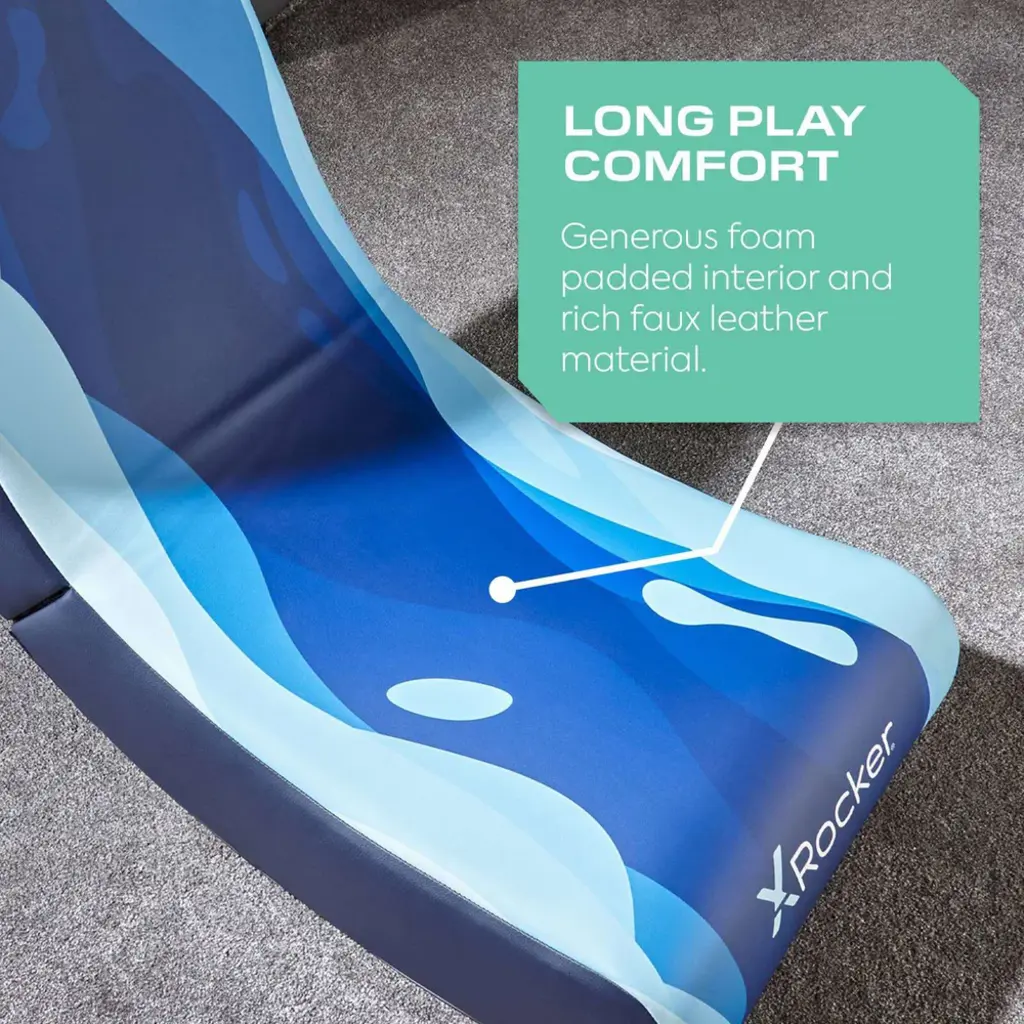 X Rocker Gamestoel - Lava - video rocker – blauw (X Rocker)