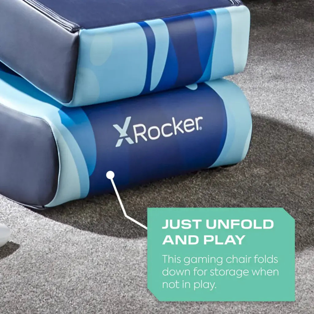 X Rocker Gamestoel - Lava - video rocker – blauw (X Rocker)