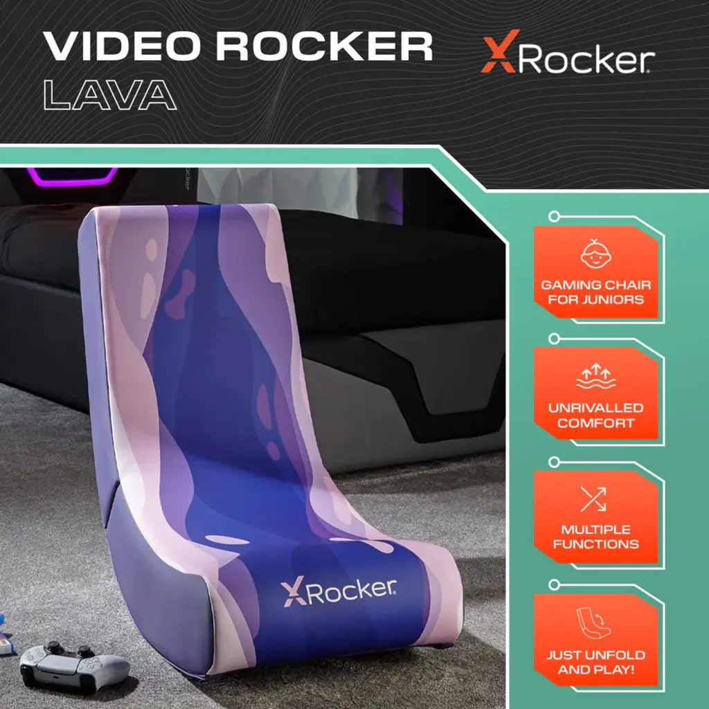 X Rocker Gamestoel - Lava - video rocker - roze (X Rocker)