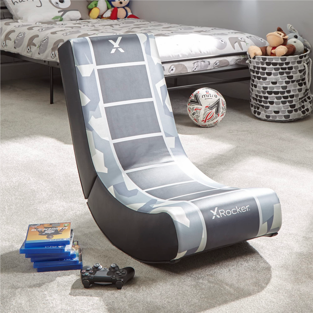 X Rocker Gamestoel - Geo camo - video rocker - grijs (X Rocker)
