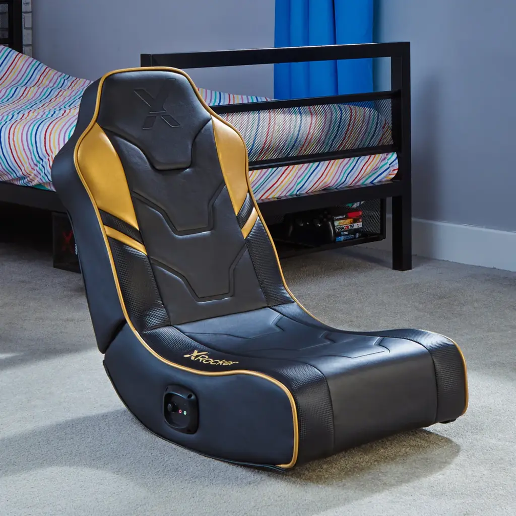 X Rocker Gaming chair - Shadow 2.0 - floor rocker – black/gold (X Rocker)