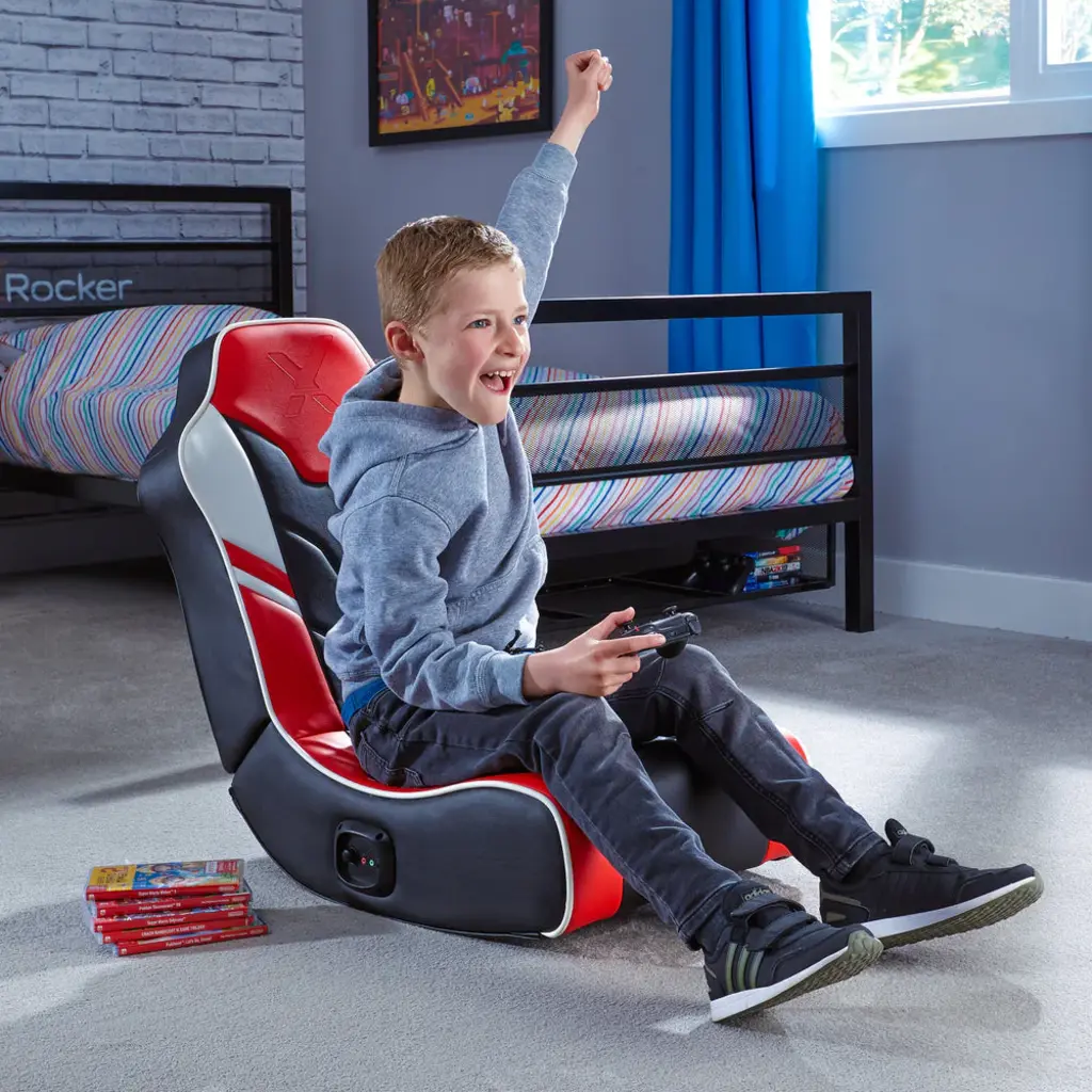 X Rocker Gamestoel - Shadow 2.0 - floor rocker – zwart/rood (X Rocker)