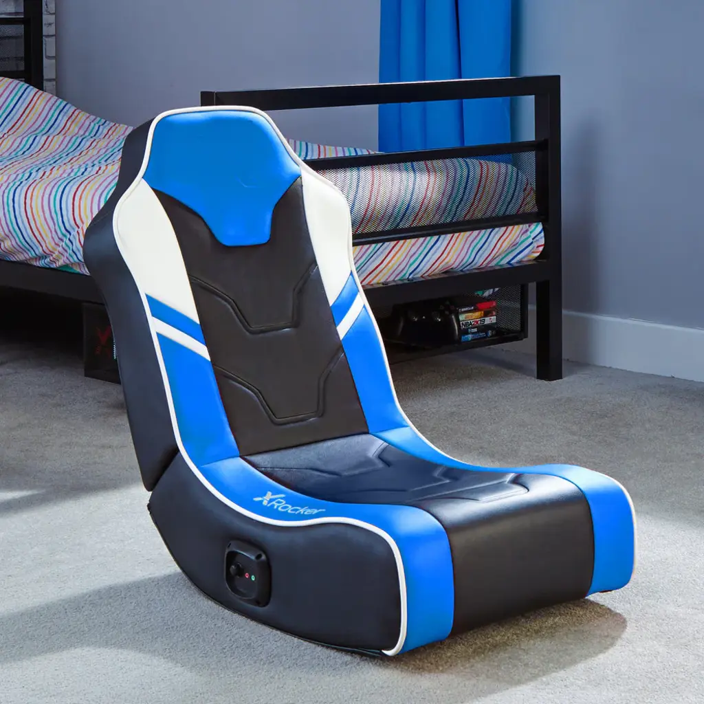 X Rocker Gamestoel - Shadow 2.0 - floor rocker – zwart/blauw (X Rocker)