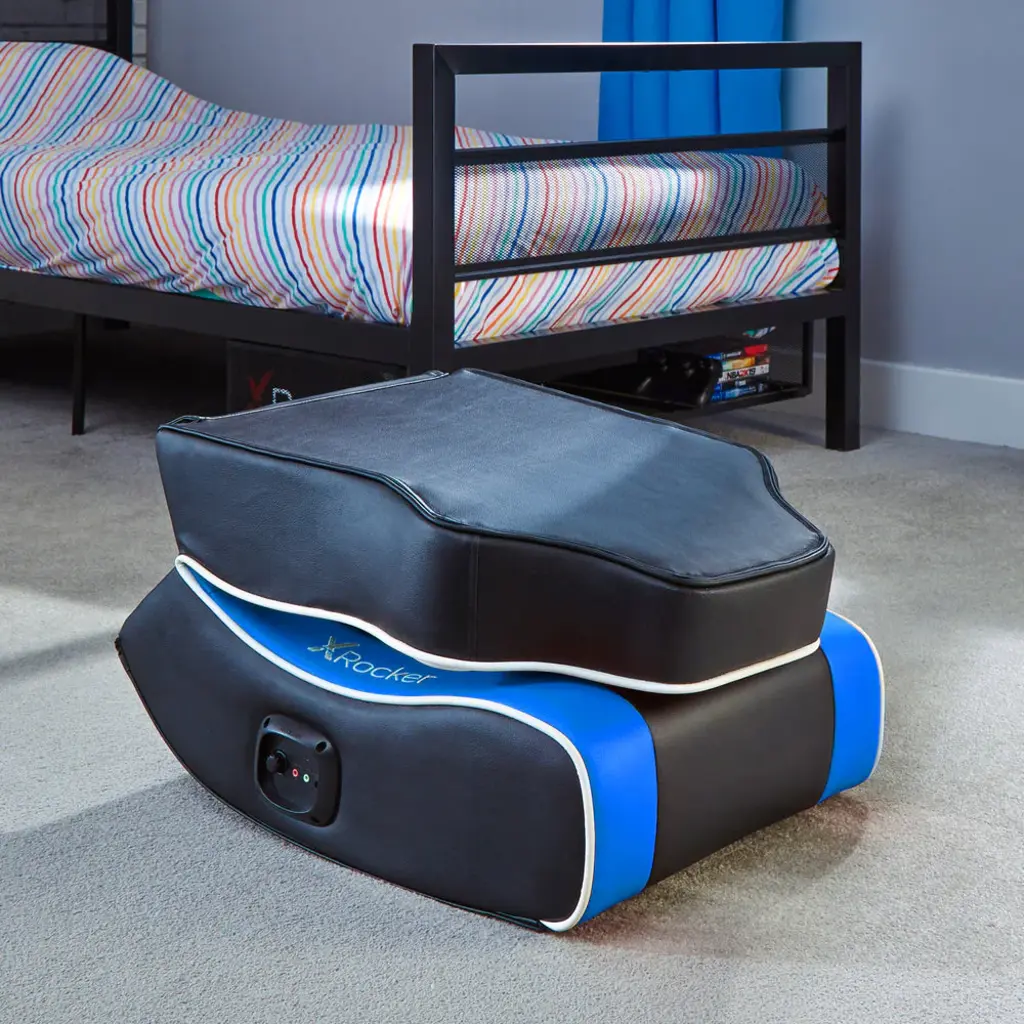 X Rocker Gaming chair - Shadow 2.0 - floor rocker – black/blue (X Rocker)