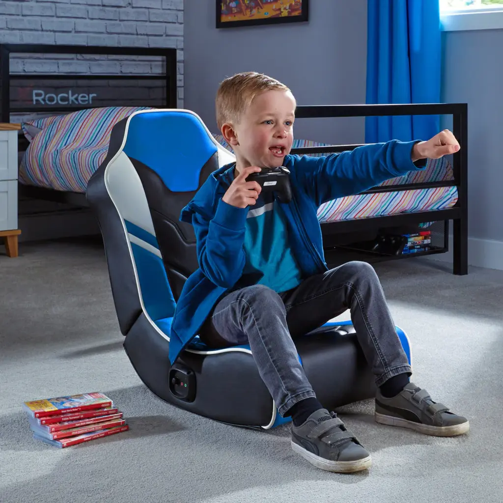 X Rocker Gaming chair - Shadow 2.0 - floor rocker – black/blue (X Rocker)