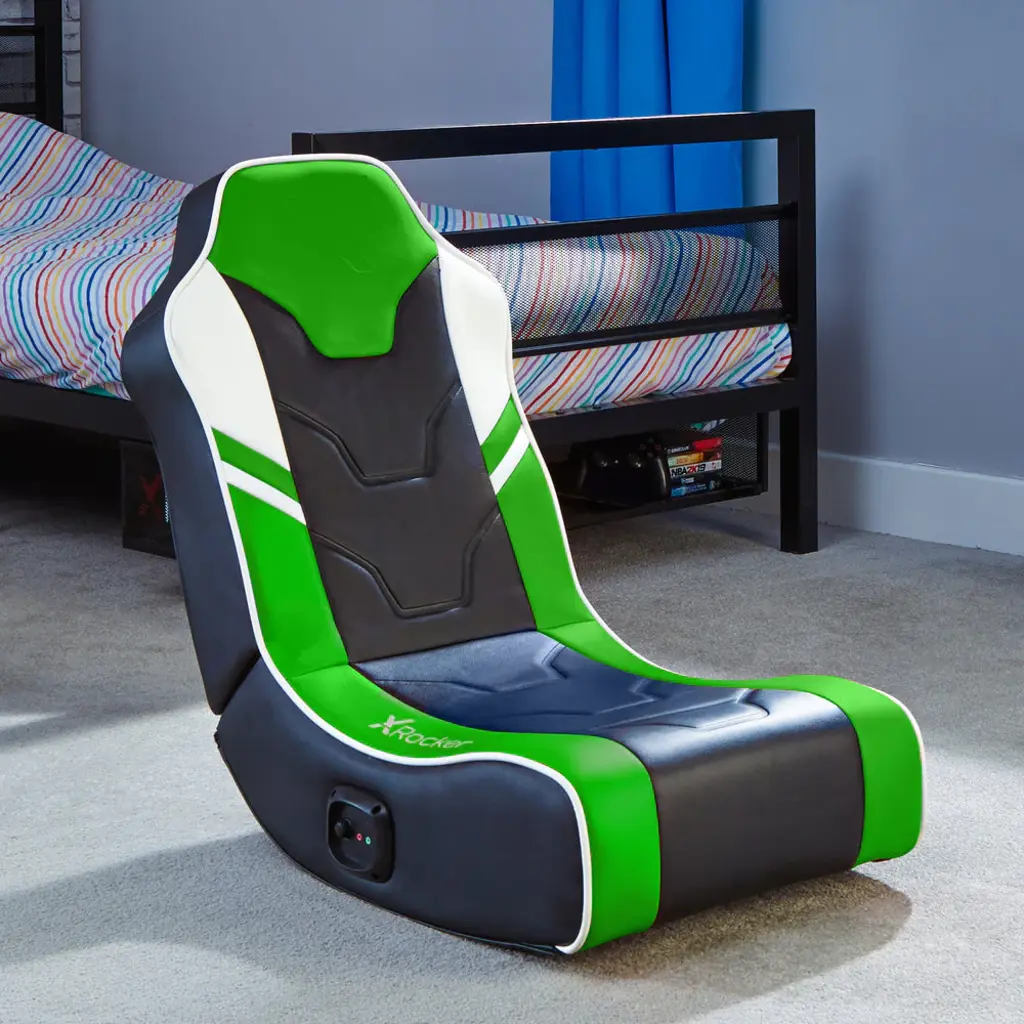 X Rocker Gaming chair - Shadow 2.0 - floor rocker – black/green (X Rocker)