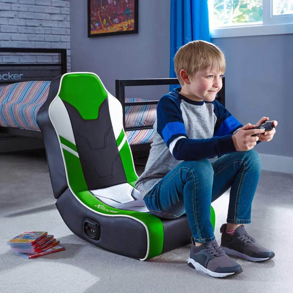 X Rocker Gamestoel - Shadow 2.0 - floor rocker – zwart/groen (X Rocker)