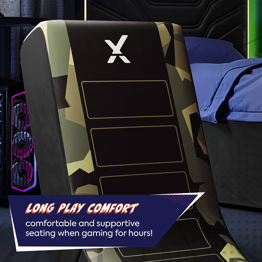 X Rocker Gamestoel - Geo camo - video rocker - groen (X Rocker)