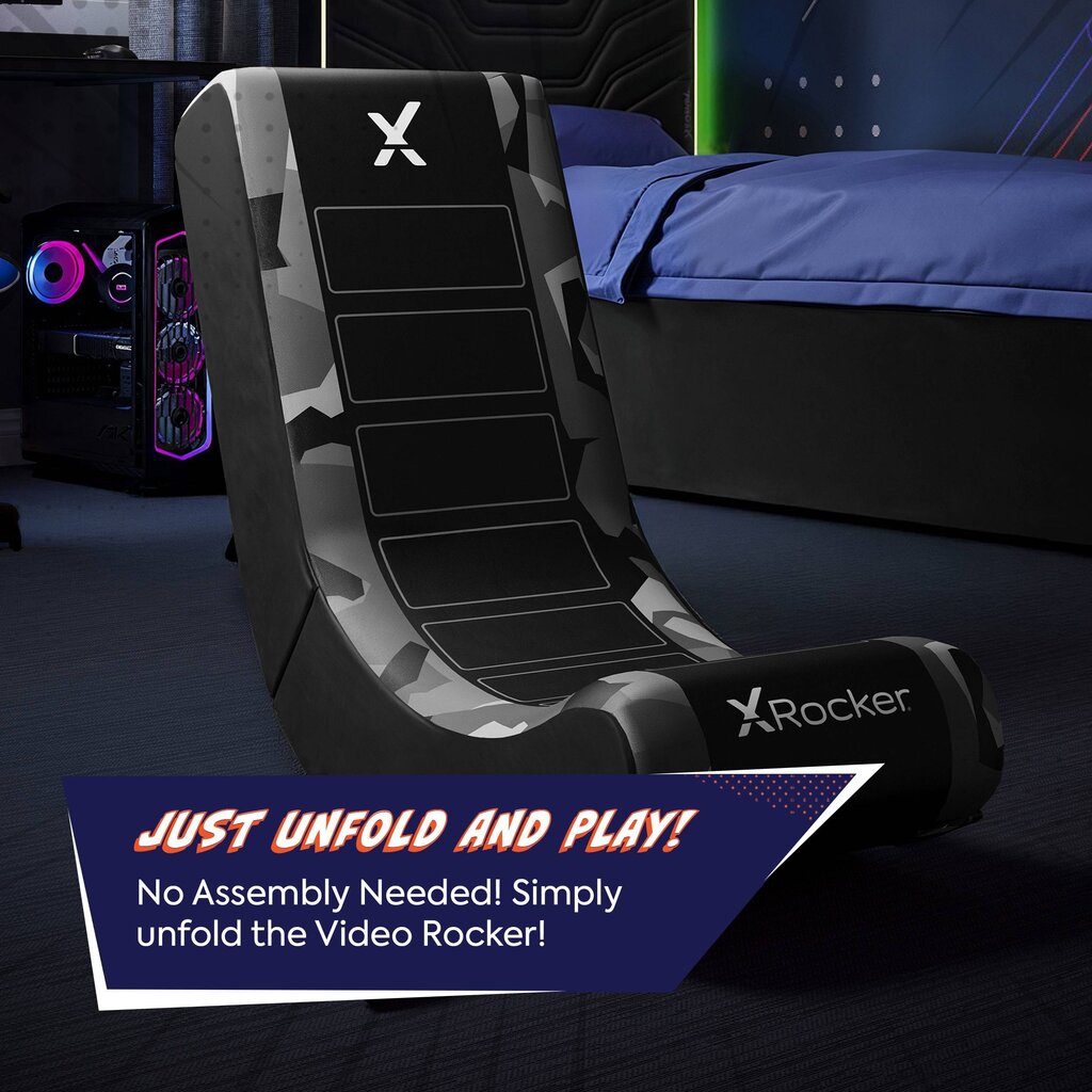X Rocker Gaming chair - Geo camo - video rocker - grey (X Rocker)