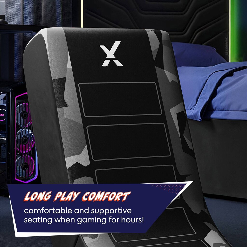 X Rocker Gamestoel - Geo camo - video rocker - grijs (X Rocker)