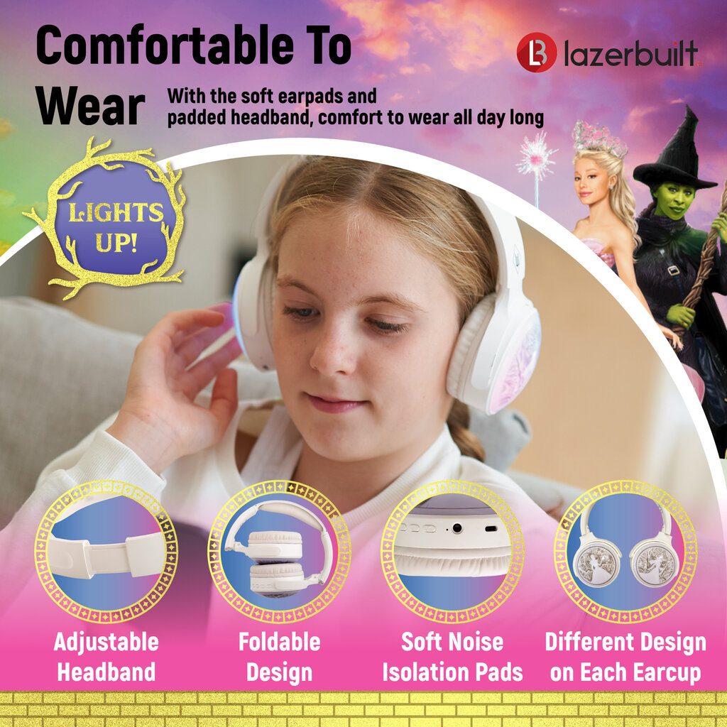 Wicked Wicked - junior bluetooth headphones - with led lights