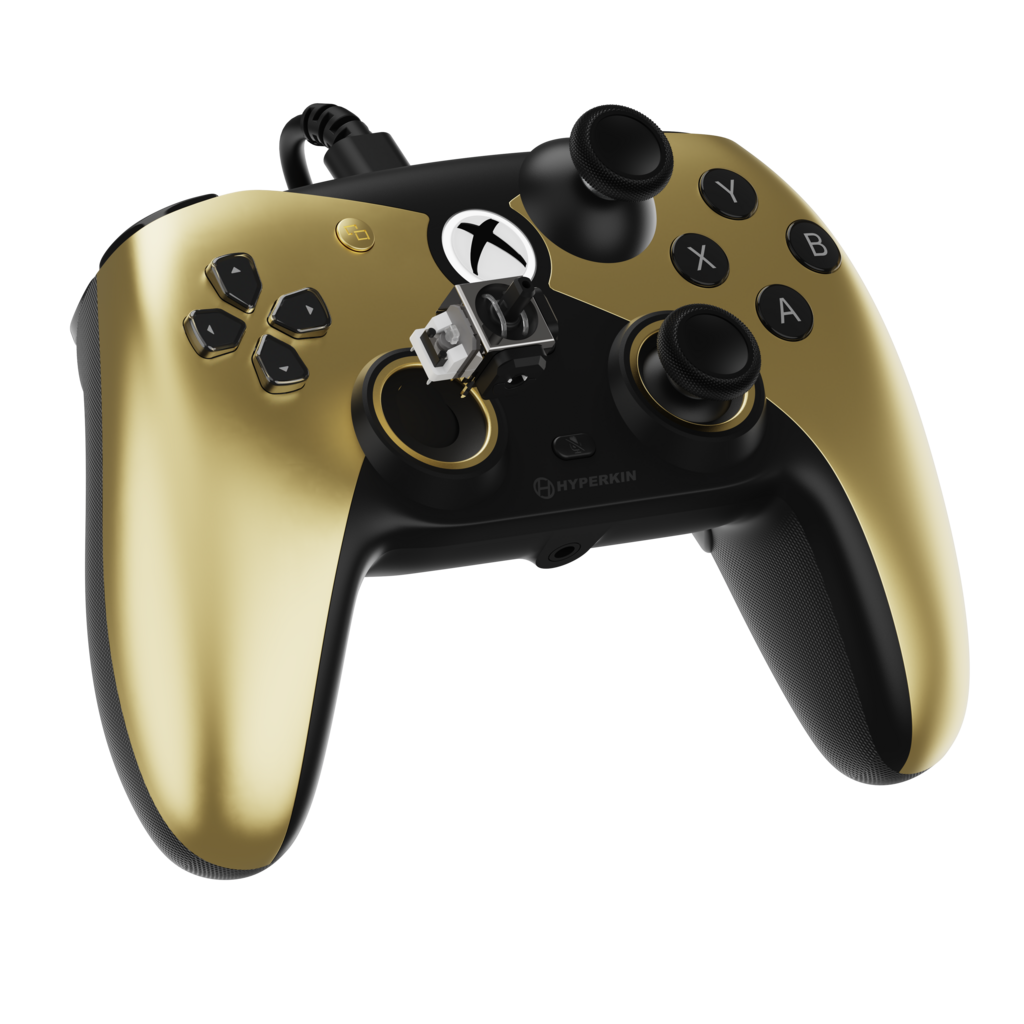 Hyperkin Hyperkin - Competitor Wired Controller for Xbox X | S | One and Windows 11|10 (gold)