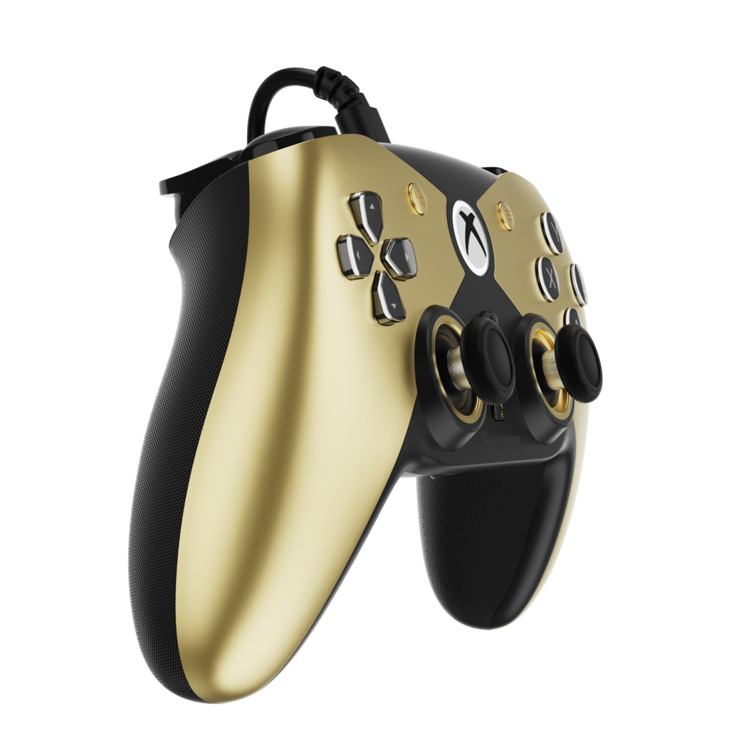 Hyperkin Hyperkin - Competitor Wired Controller for Xbox X | S | One and Windows 11|10 (gold)