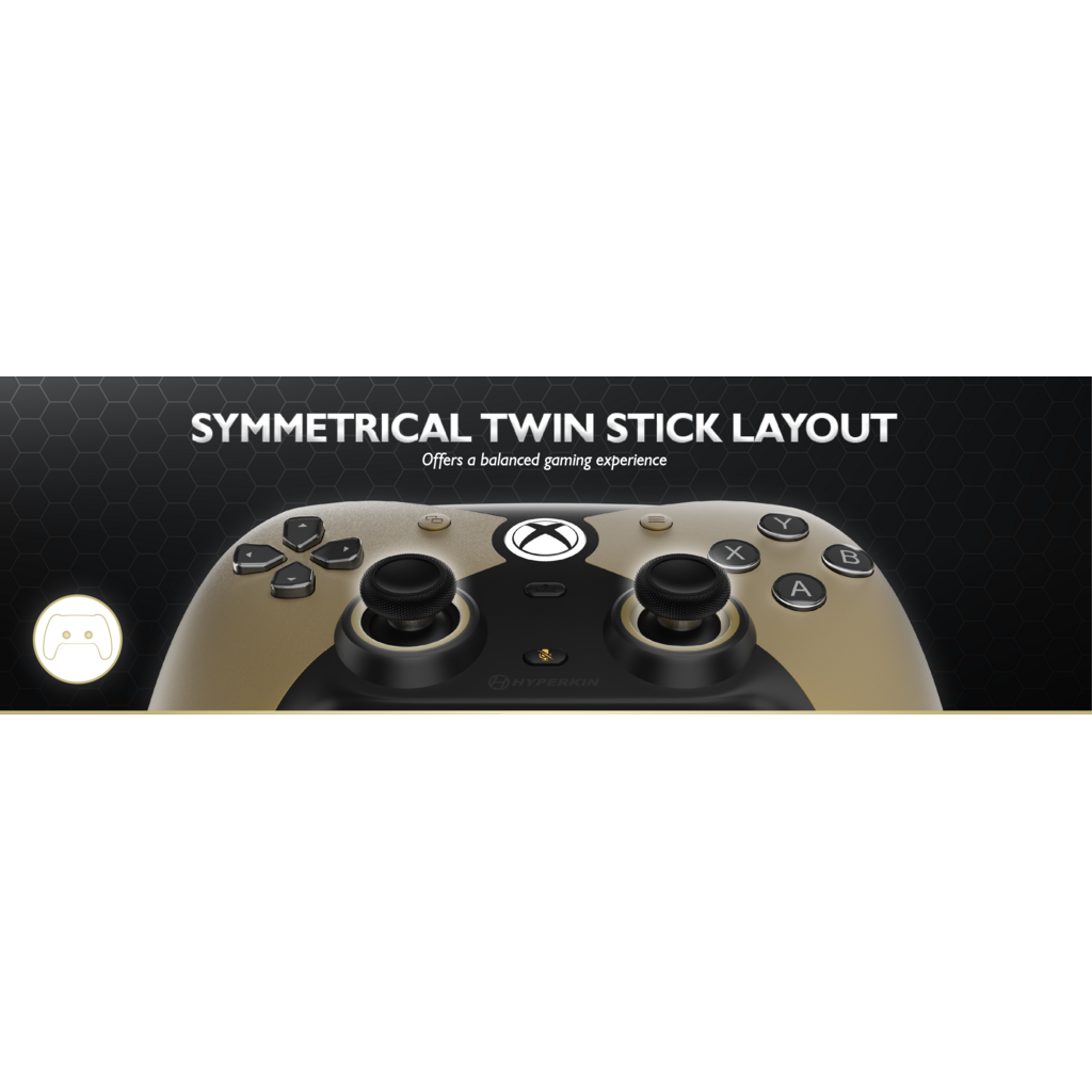 Hyperkin Hyperkin - Competitor Wired Controller voor Xbox X | S | One en Windows 11|10 (goud)