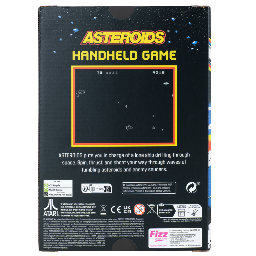 Atari Asteroids - retro gaming handheld