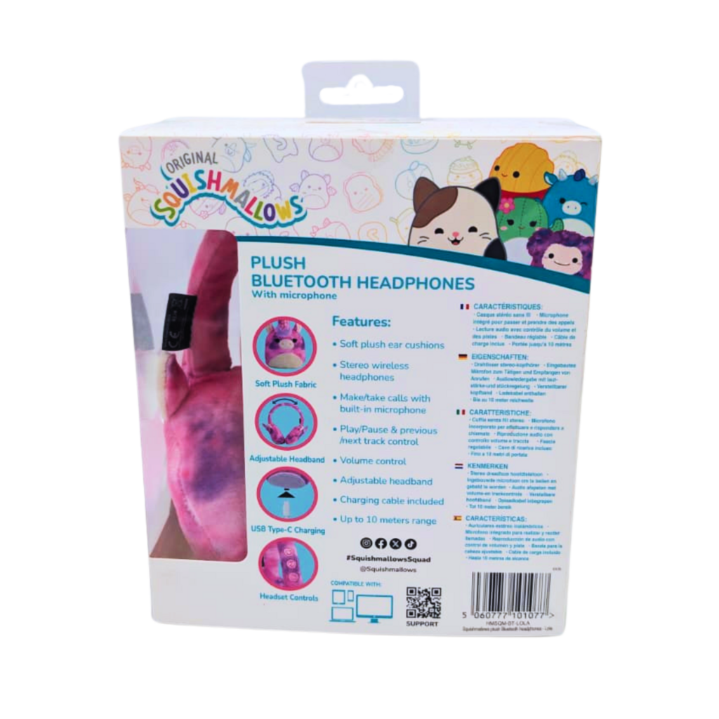 Squishmallows Squishmallows - Lola the unicorn - bluetooth headphones