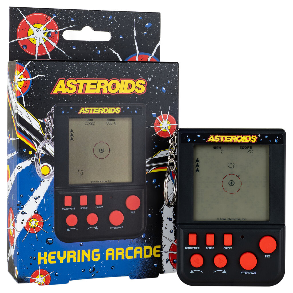 Atari Asteroids - retro gaming keychain