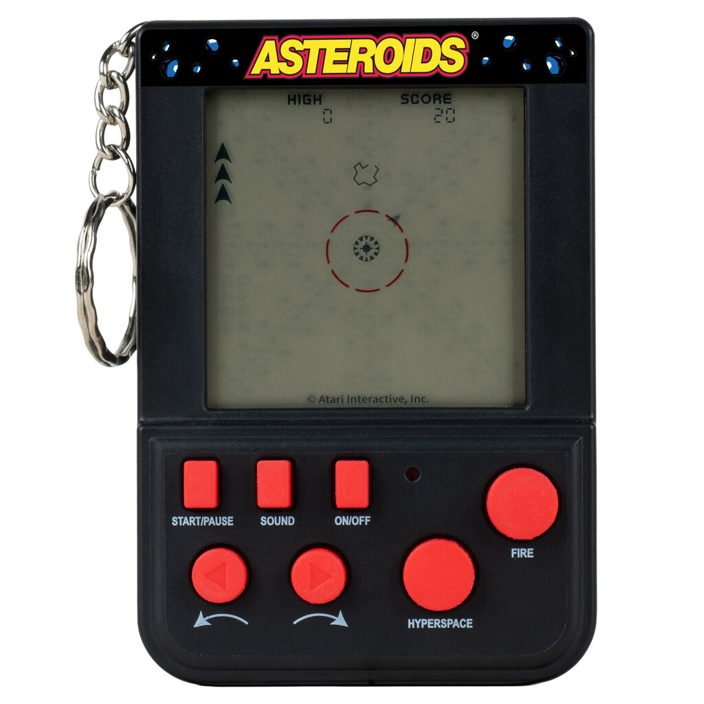 Atari Asteroids - retro gaming keychain