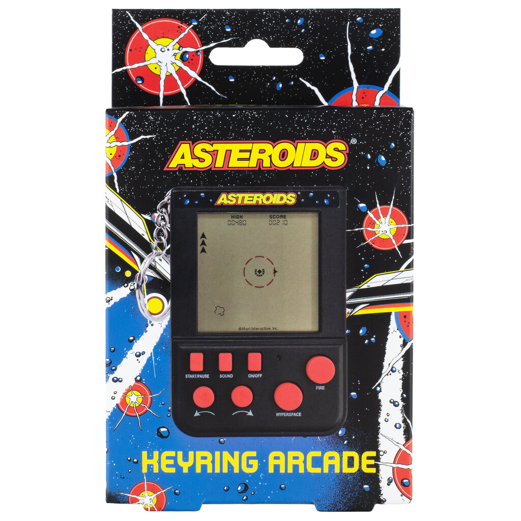 Atari Asteroids - retro gaming keychain