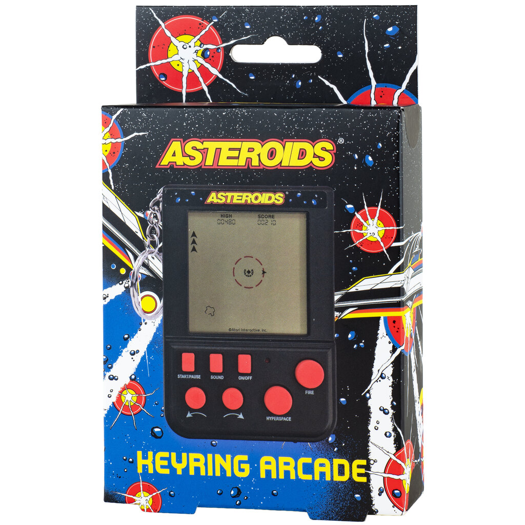 Atari Asteroids - retro gaming keychain