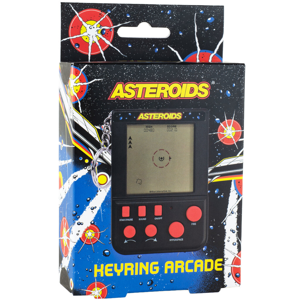 Atari Asteroids - retro gaming keychain