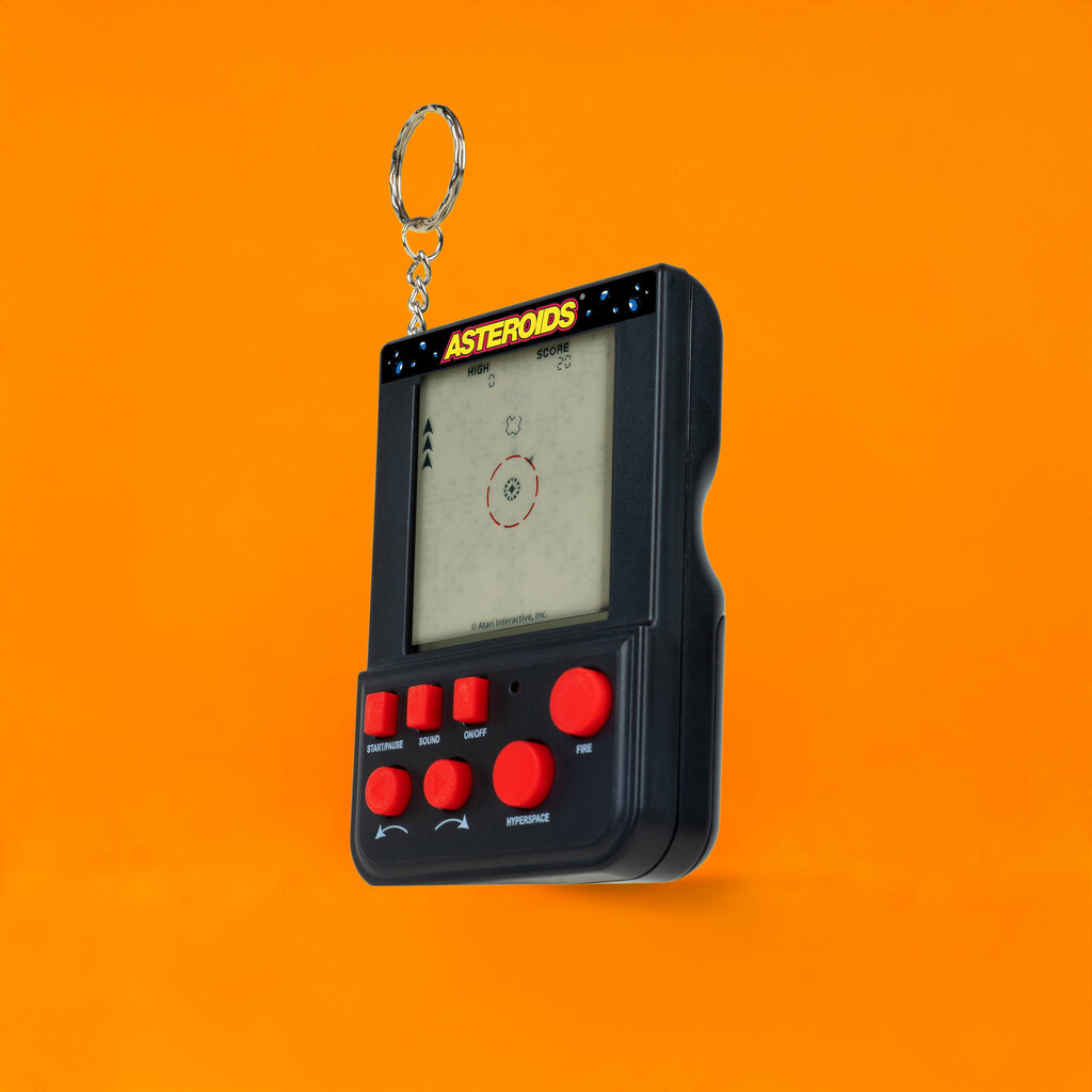 Atari Asteroids - retro gaming keychain