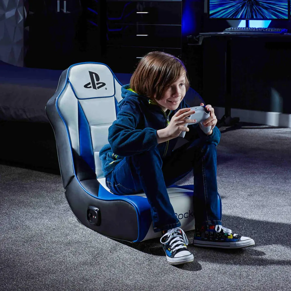 PlayStation Gamestoel - PlayStation Geist 2.1 - floor rocker - wit/blauw (X Rocker)