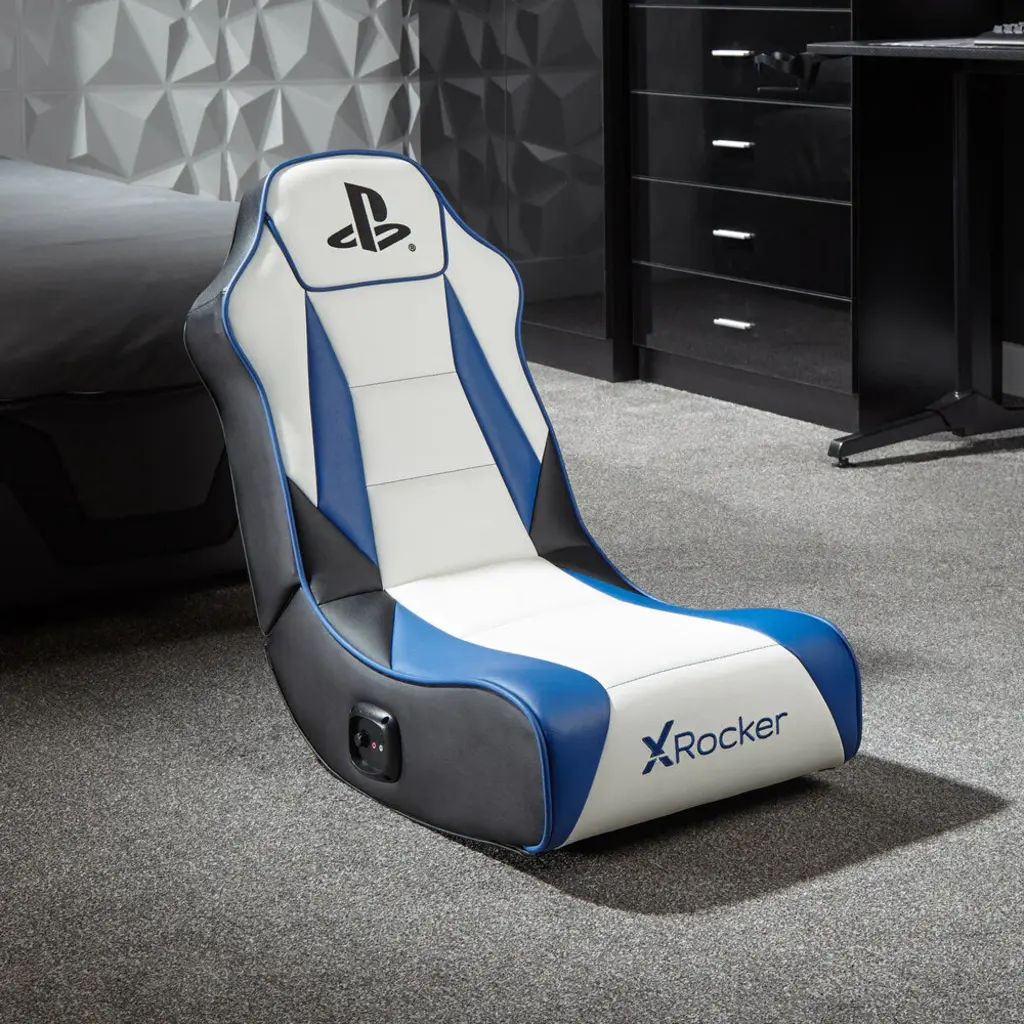 PlayStation Gamestoel - PlayStation Geist 2.1 - floor rocker - wit/blauw (X Rocker)