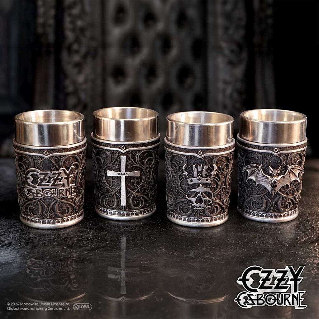 Ozzy Osbourne Ozzy Osbourne - Prince of Darkness  - shotglazen set (Nemesis Now)