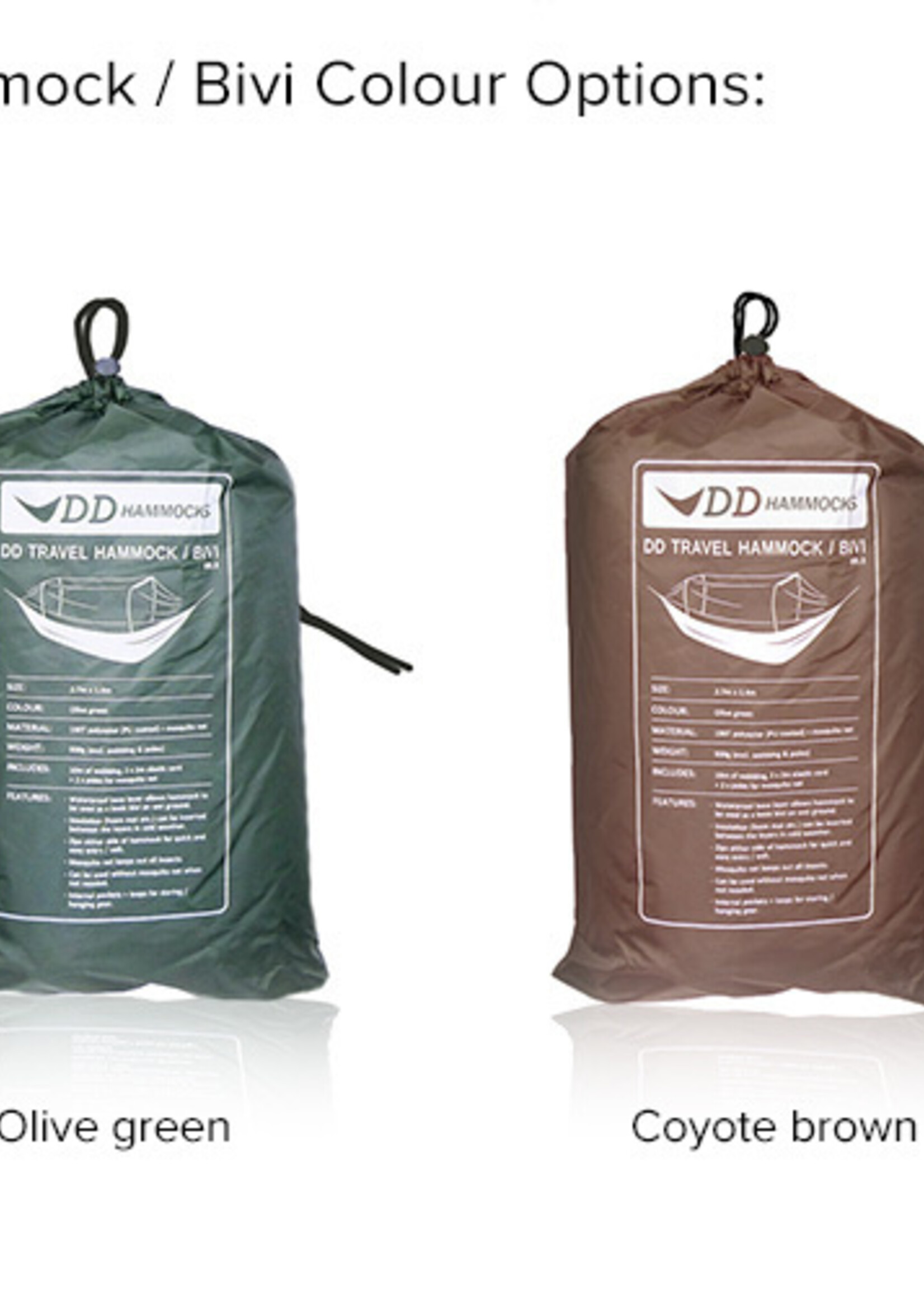 DD Hammocks Reisehängematte / Bivi - Olivgrün
